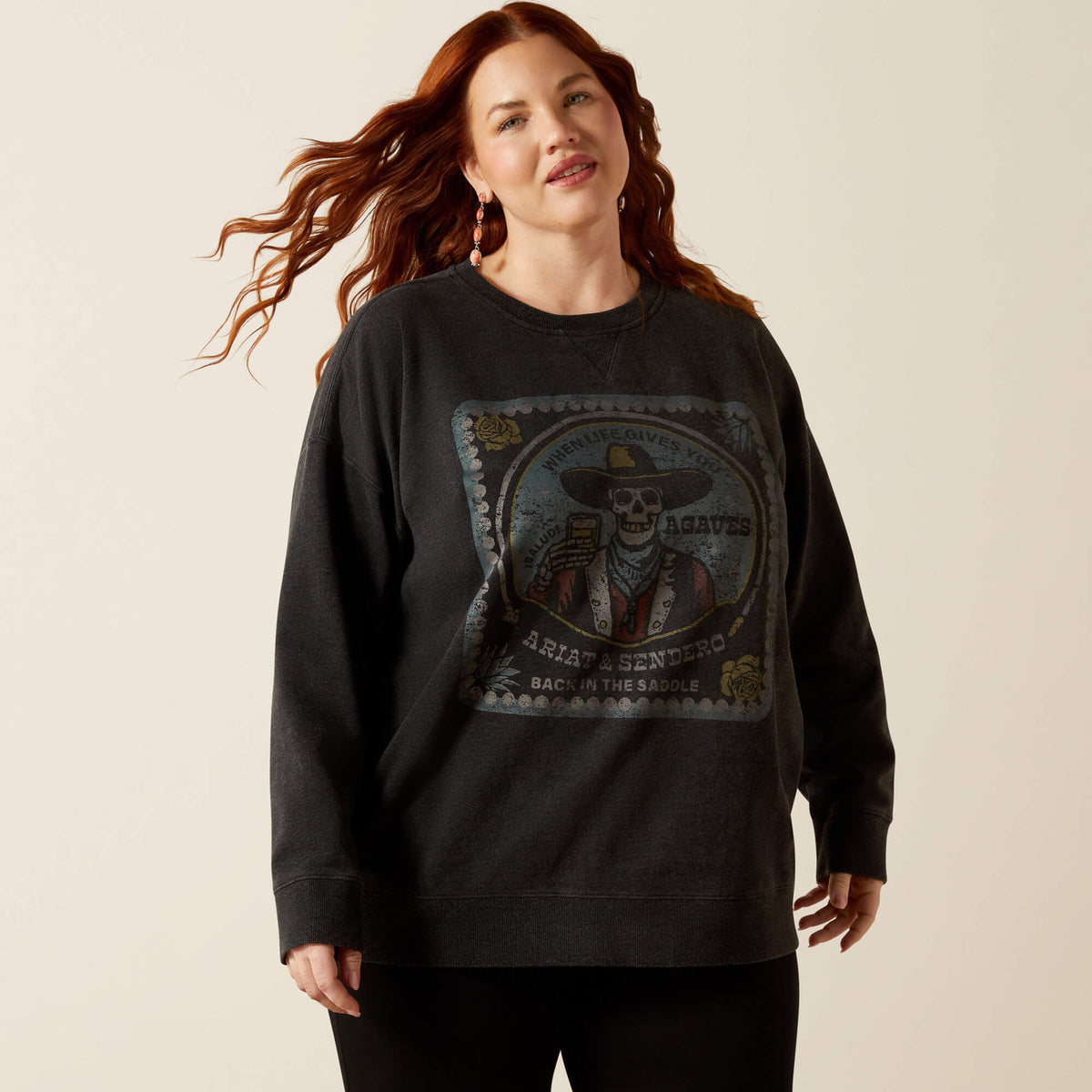 Ariat Value Oversize Sendero When Life Gives You Agaves Sweatshirt