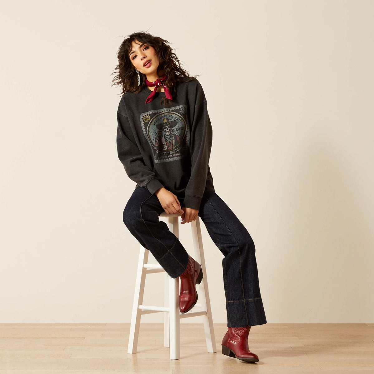 Ariat Value Oversize Sendero When Life Gives You Agaves Sweatshirt