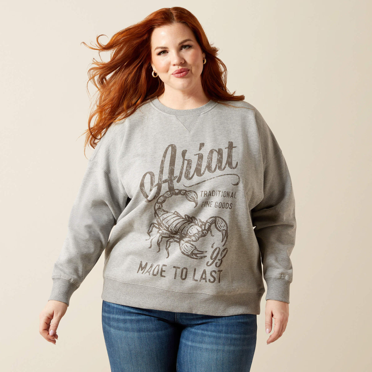 Ariat Quality Scorpion Script Oversized Sweatshirt