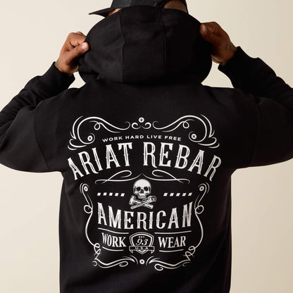 Ariat Quality Rebar Lightweight Label Full Zip Hoodie