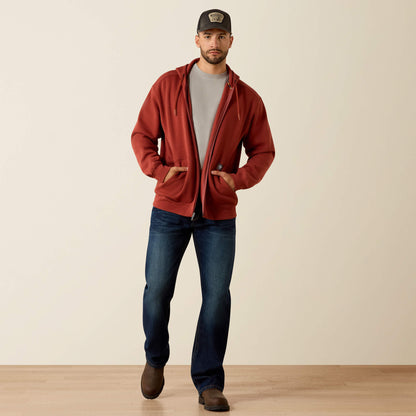Ariat Popular Rebar Lightweight Label Full Zip Hoodie