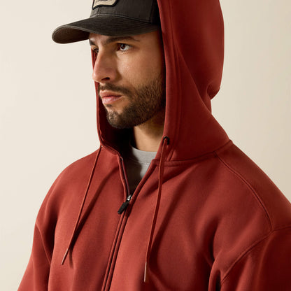 Ariat Popular Rebar Lightweight Label Full Zip Hoodie