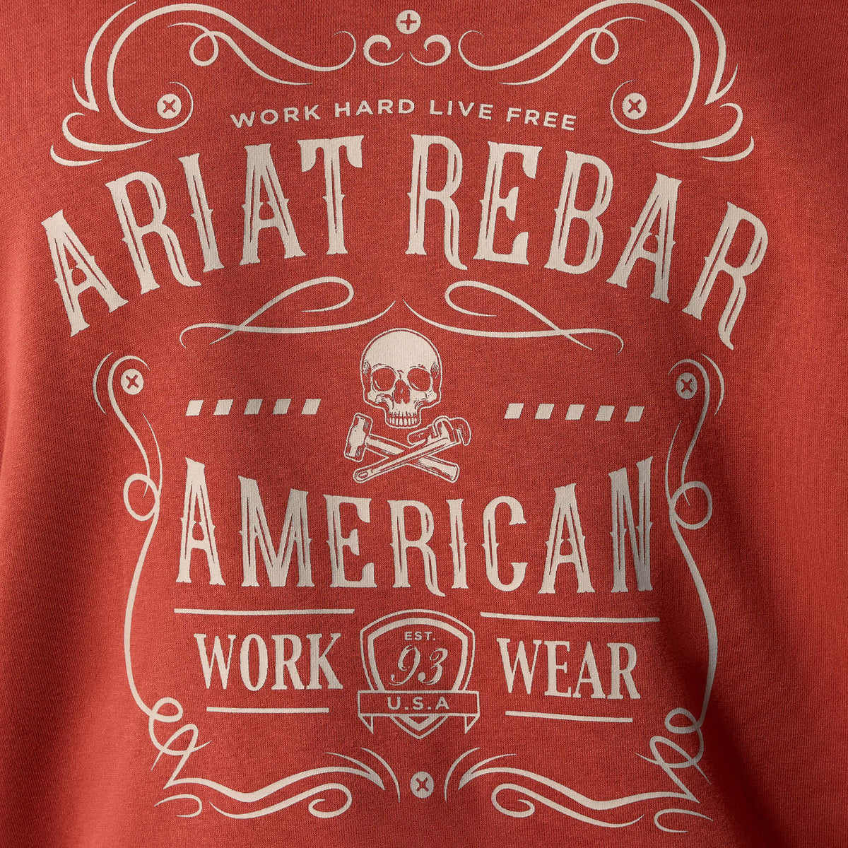 Ariat Popular Rebar Lightweight Label Full Zip Hoodie