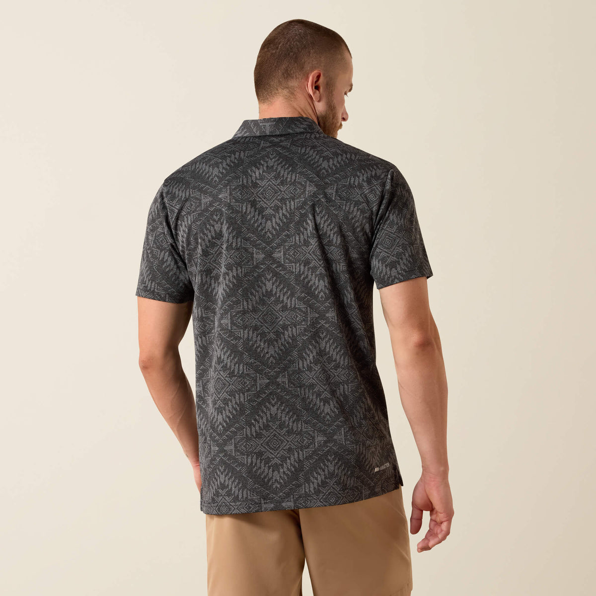 Ariat New Jacquard Printed Fitted Polo