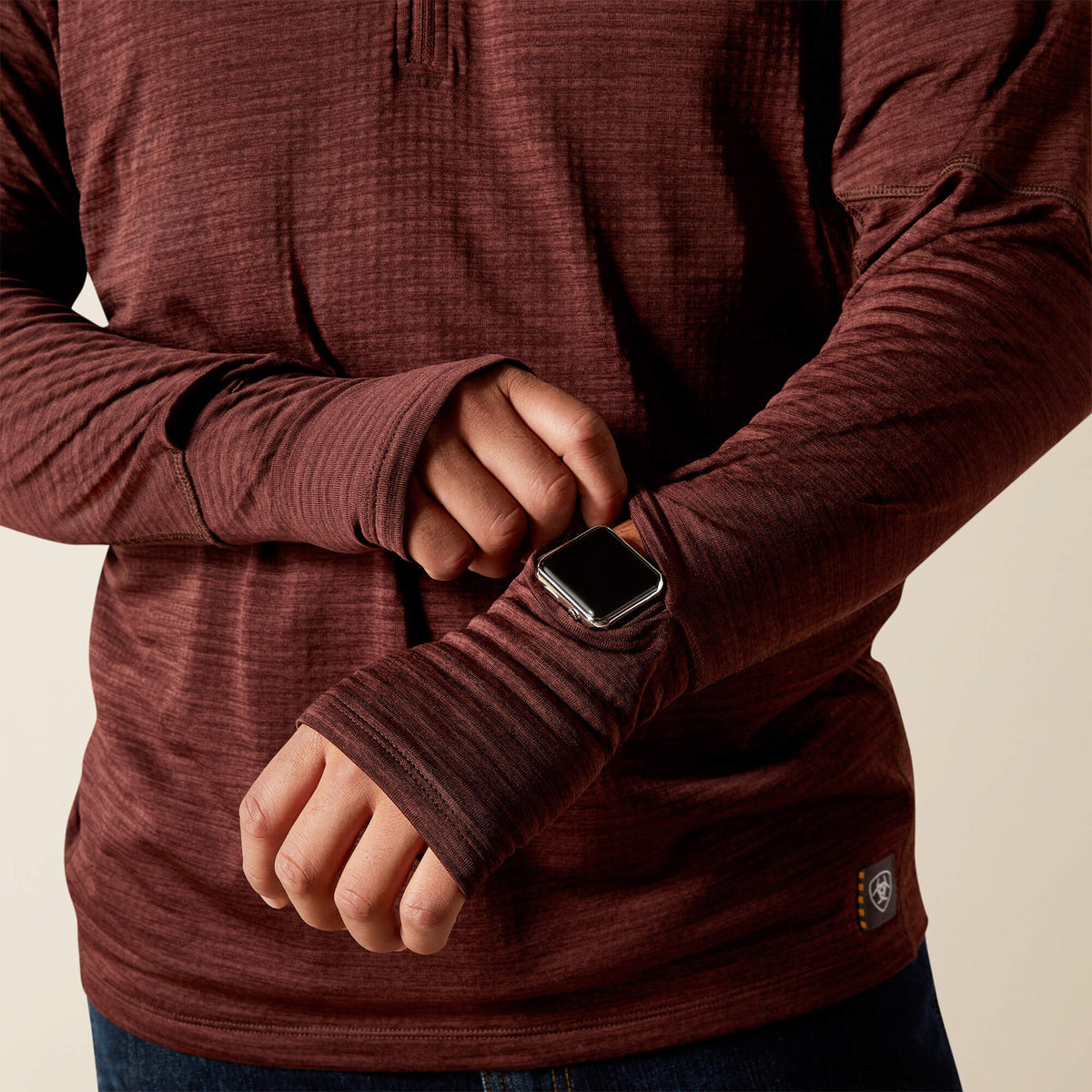 Ariat Exclusive Rebar Gridwork Baselayer 1/4 Zip T-Shirt