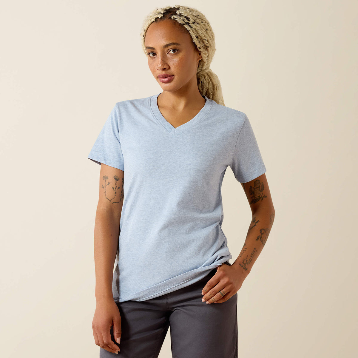 Ariat Customer Favorite Rebar Cotton Strong Standard V-Neck T-Shirt