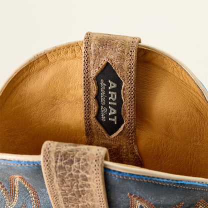 Ariat Popular Gold Point Wide Square Toe Cowboy Boot