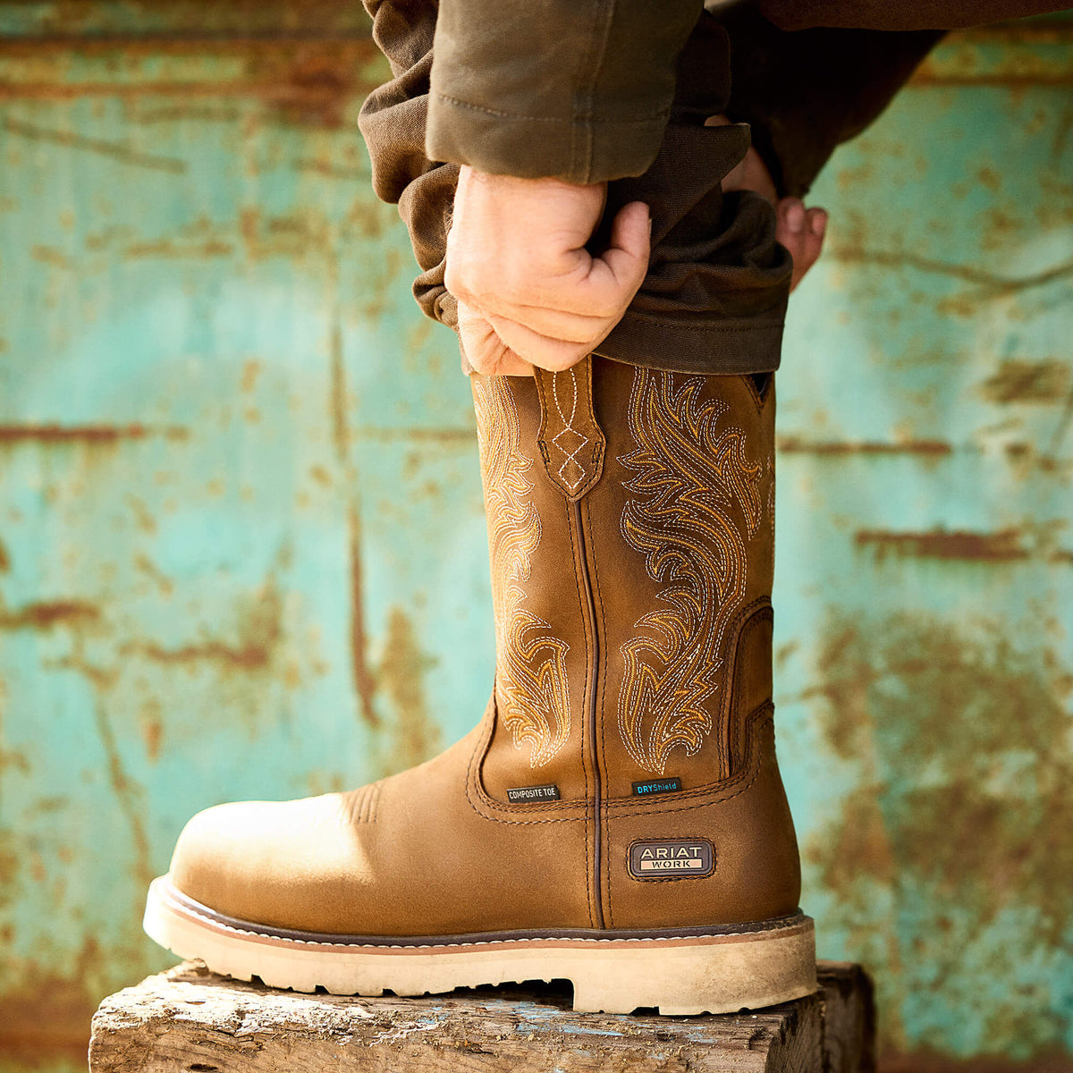 Ariat Great Value Activator Argo Waterproof Round Toe Composite Toe Work Boot