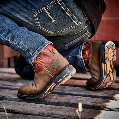 Ariat Premium WorkHog Wide Square Toe Steel Toe Work Boot