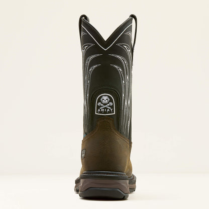 Ariat Signature WorkHog XT Bolt Skull Waterproof Wide Square Toe Carbon Toe Work Boot