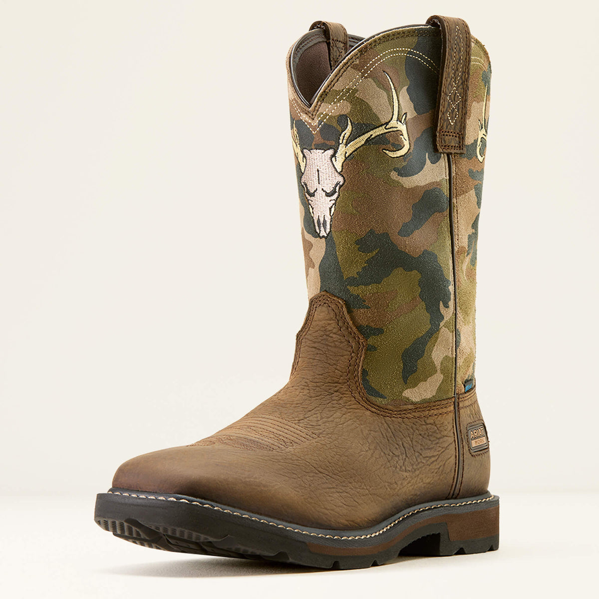 Ariat Customer Favorite Groundbreaker Antler Waterproof Wide Square Toe Work Boot