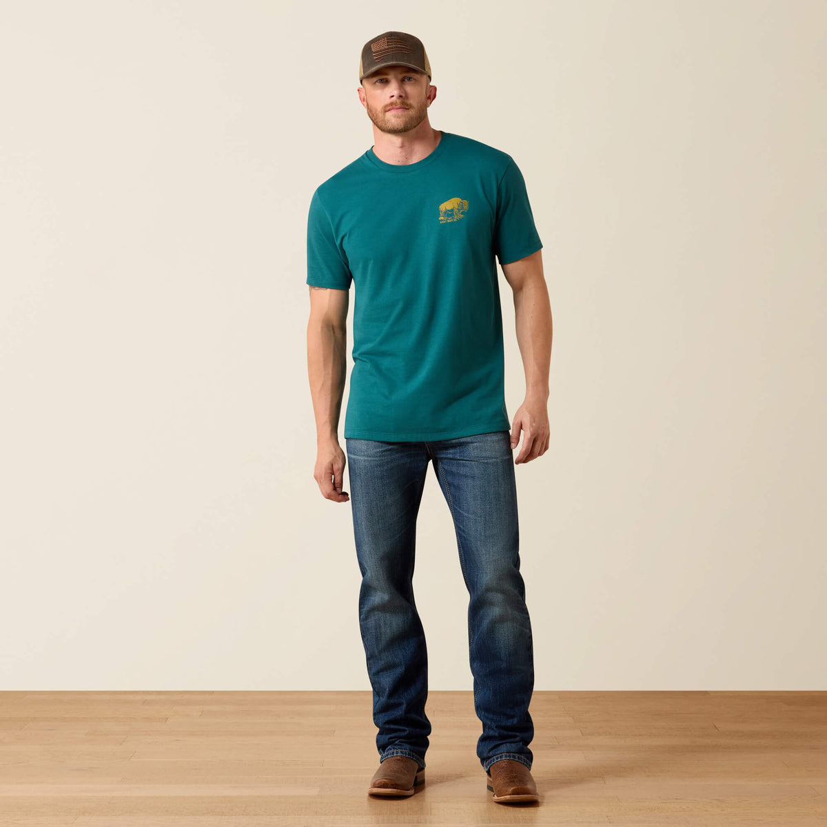 Ariat Hot Sale Ariat Bison Wander Flag Classic Fit T-Shirt