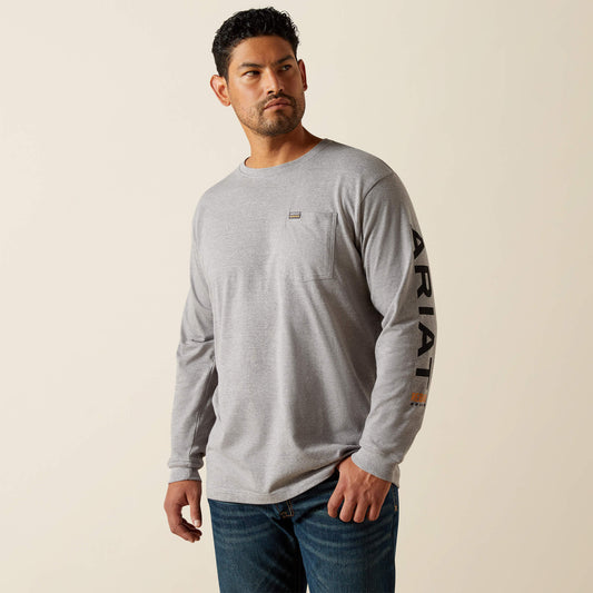 Ariat Deals Rebar Cotton Strong Standard Logo Pocket T-Shirt