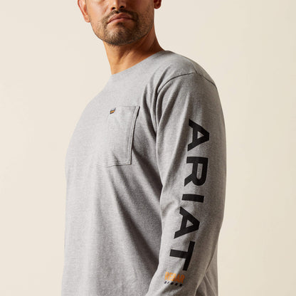 Ariat Deals Rebar Cotton Strong Standard Logo Pocket T-Shirt