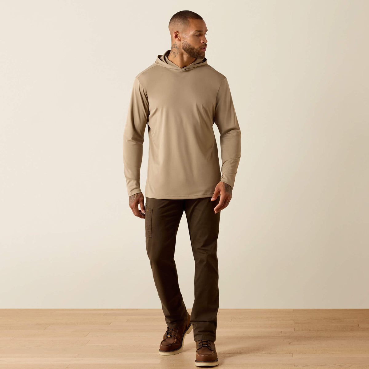 Ariat Popular Rebar Sunblocker Outdoor Hooded Classic Fit Long Sleeve T-Shirt