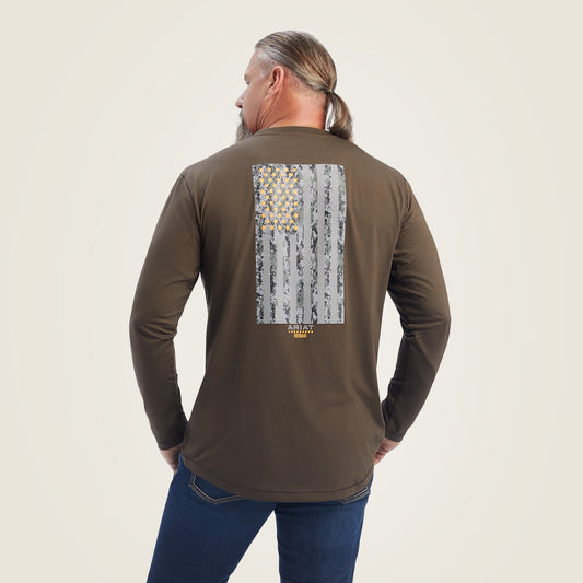 Ariat Sale Rebar Workman Reflective Flag Graphic T-Shirt