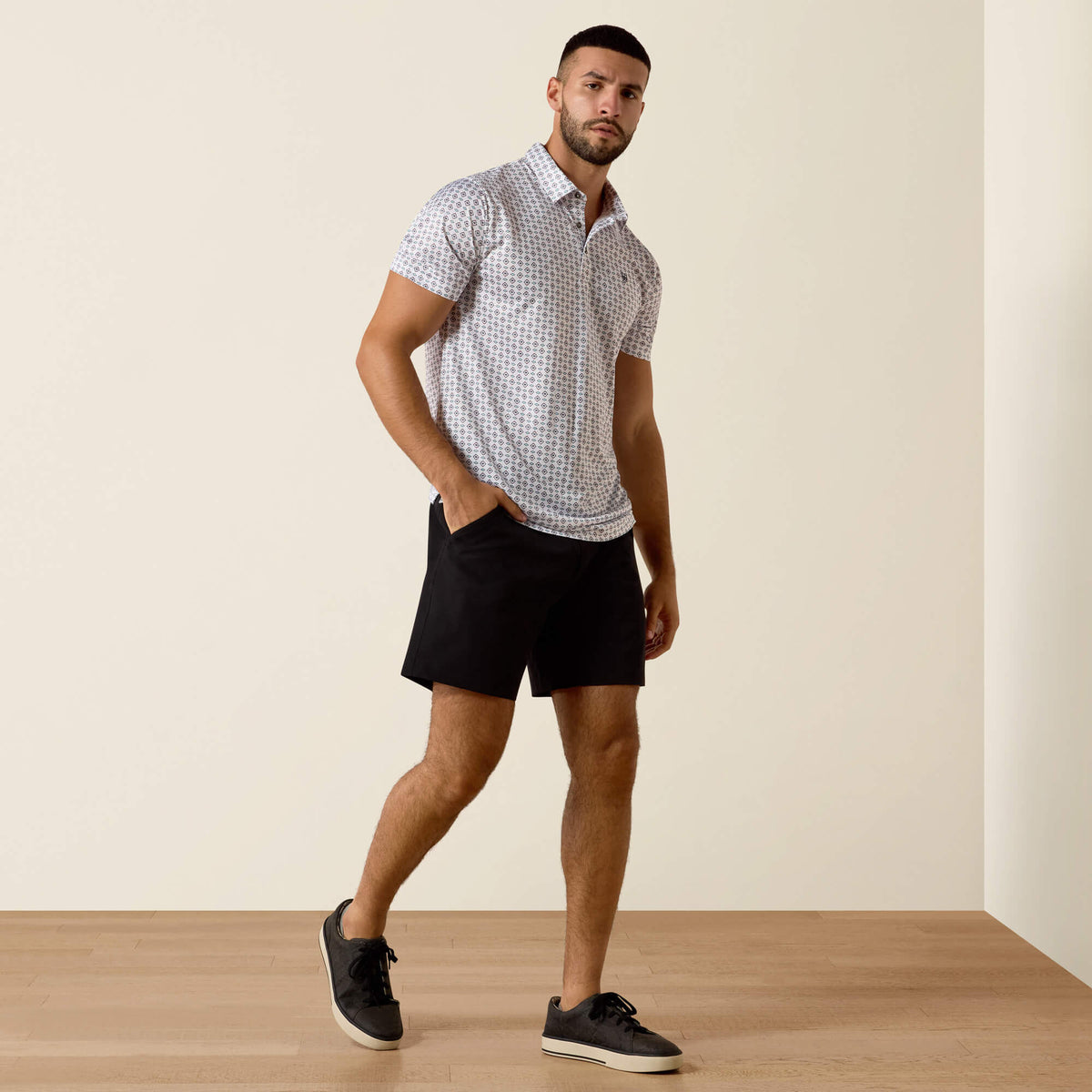 Ariat Everyday All Over Print Fitted Polo