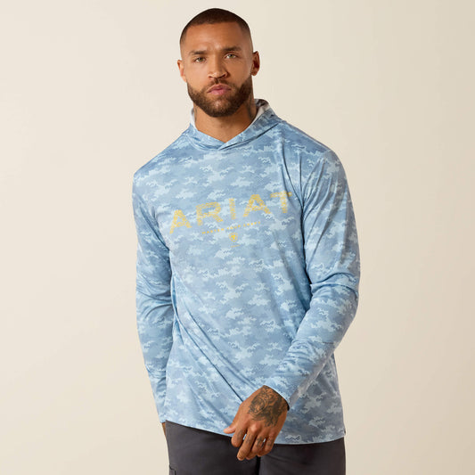 Ariat Classic Rebar Sunblocker Printed Craft Hooded Long Sleeve T-Shirt
