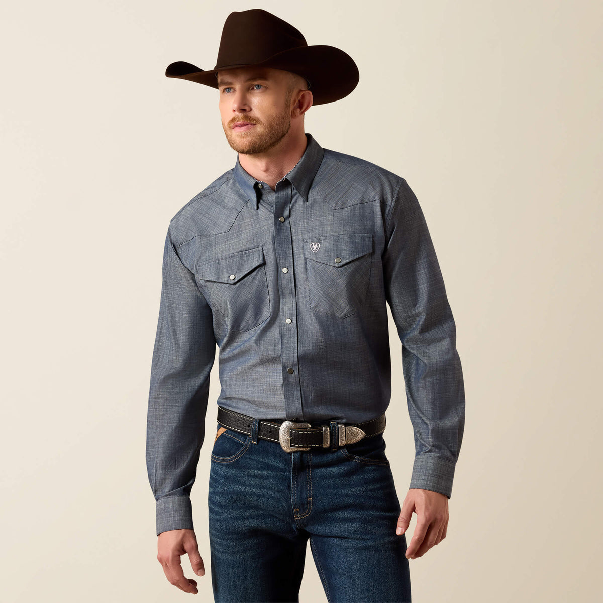 Ariat Great Value Wrinkle Free Refined Slub Classic Fit Shirt