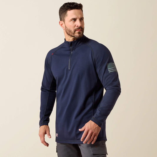 Ariat Classic FR Combat Stretch Patriot 1/4 Zip Work Shirt