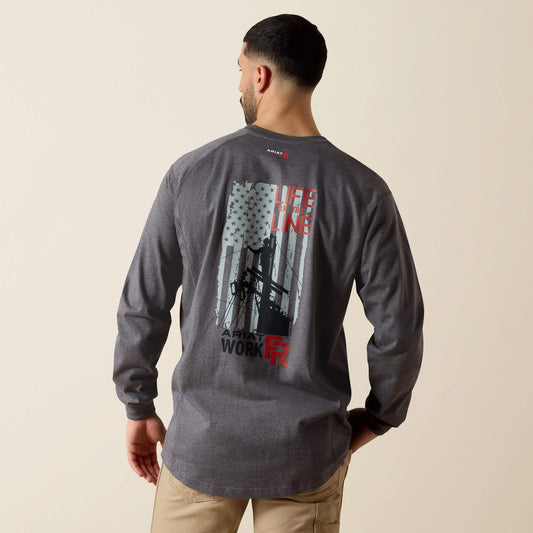 Ariat Trusted FR Air Life on the Line Graphic Top