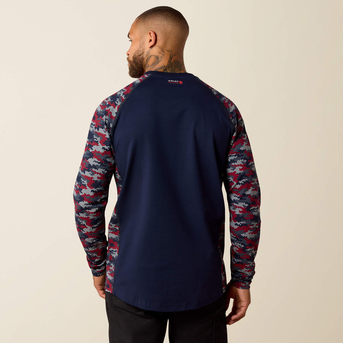 Ariat Signature FR Stretch Camo Baseball T-Shirt