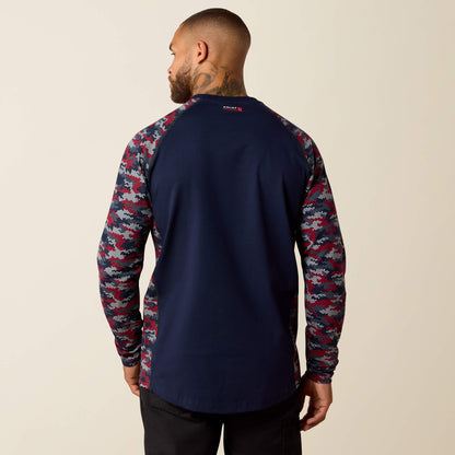 Ariat Signature FR Stretch Camo Baseball T-Shirt