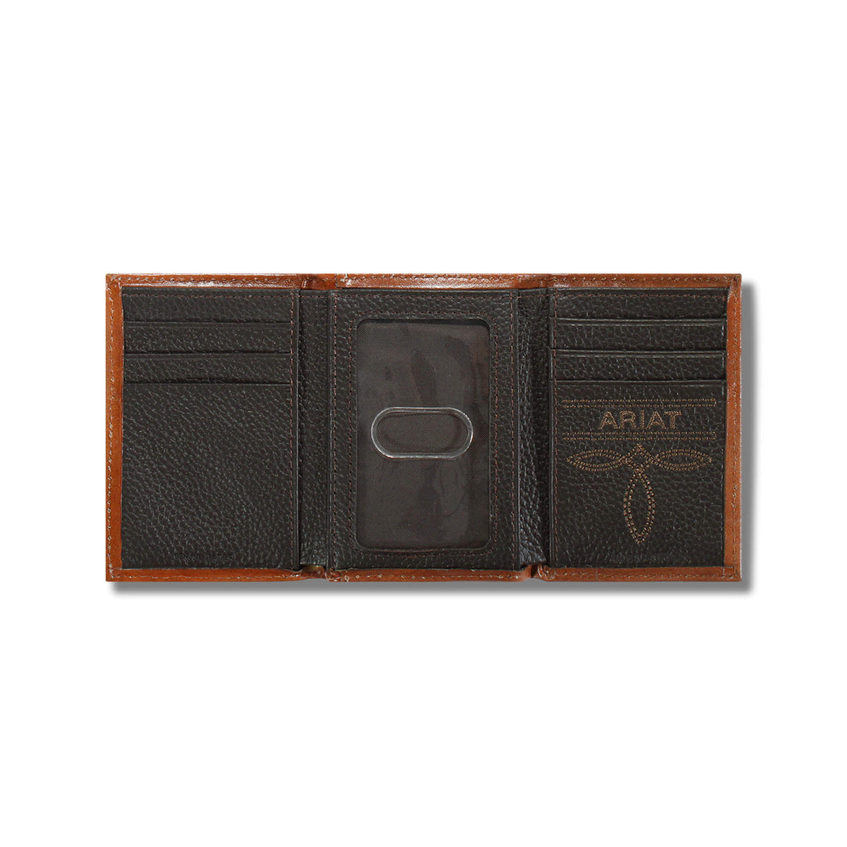 Ariat Recommended Lattice embossed trifold wallet