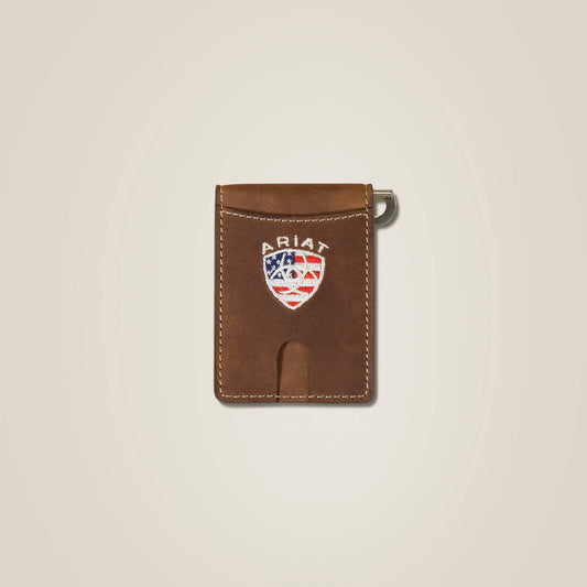 Ariat Discount Flag Shield Clip Wallet