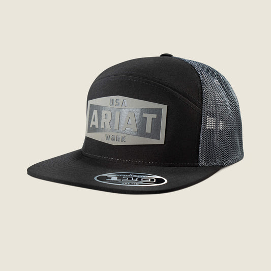 Ariat Discount Ariat Work Leather Badge Snapback Cap