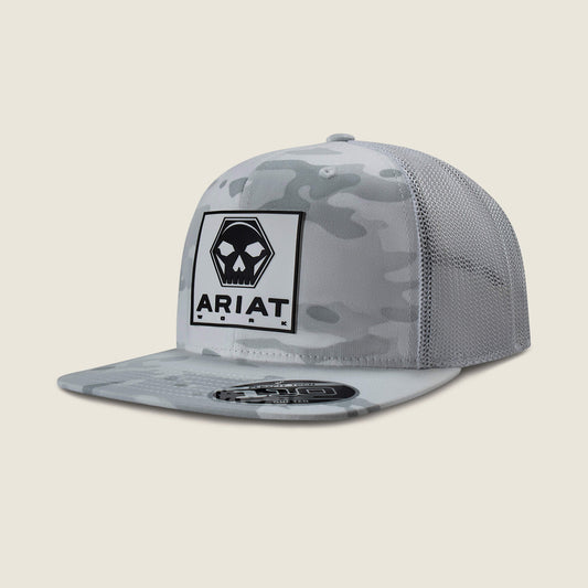 Ariat Top Pick Ariat Work Skull Bolt Patch Cap