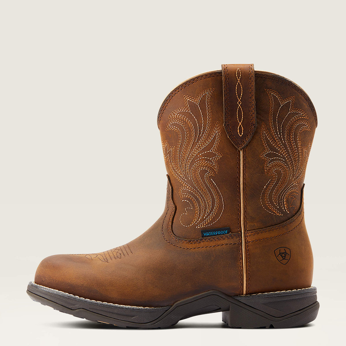 Ariat Latest Anthem Round Toe Shortie Waterproof Western Boot