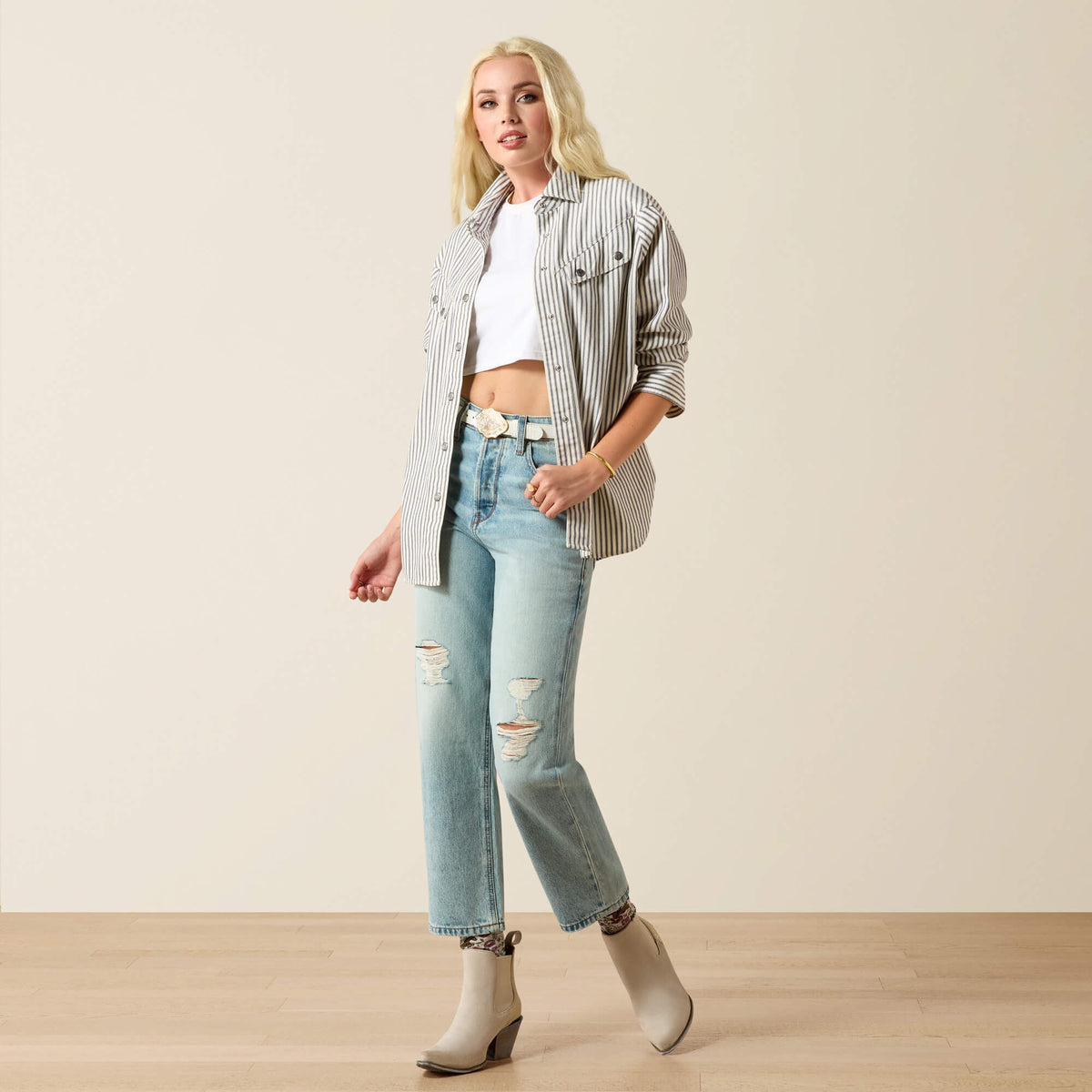 Ariat Discount Ultra High Rise Tomboy Relaxed Straight Leg Jeans