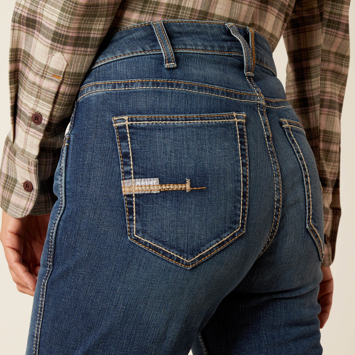 Ariat Top Pick Rebar High Rise Riveter DuraStretch Straight Leg Jeans