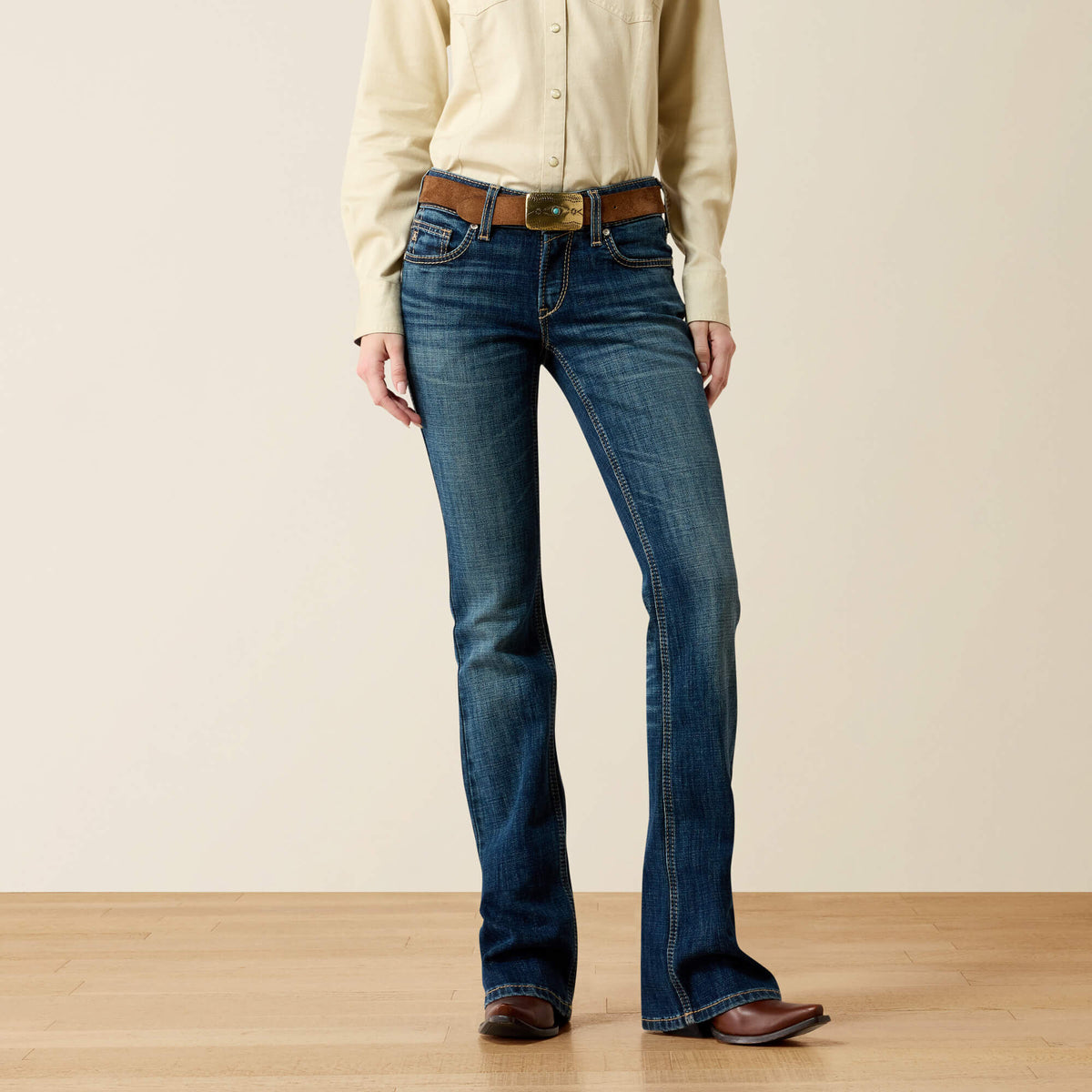 Ariat Discount Mid Rise Fiona Boot Cut Jeans