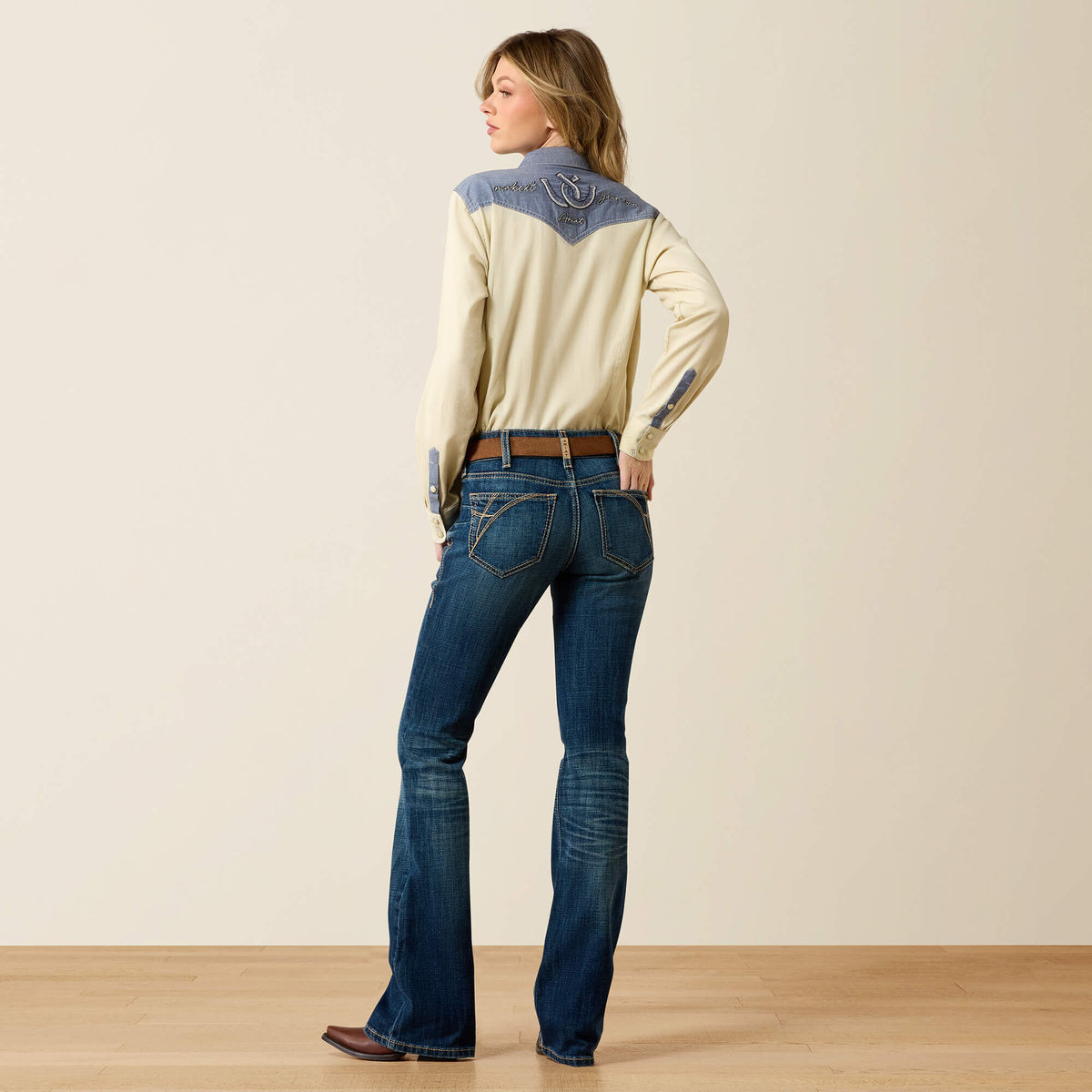 Ariat Discount Mid Rise Fiona Boot Cut Jeans