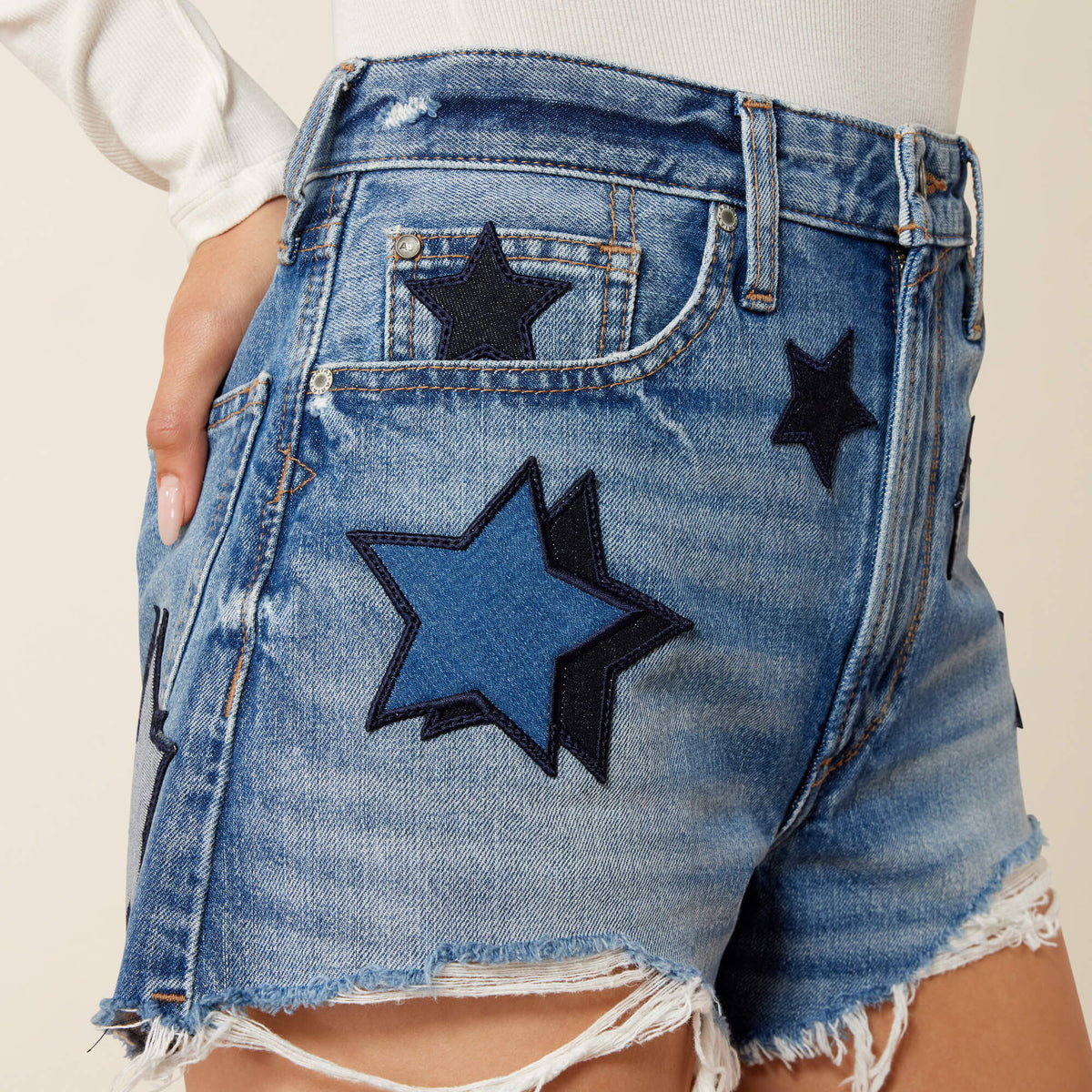 Ariat Classic Ultra High Rise Americana Denim 3" Shorts