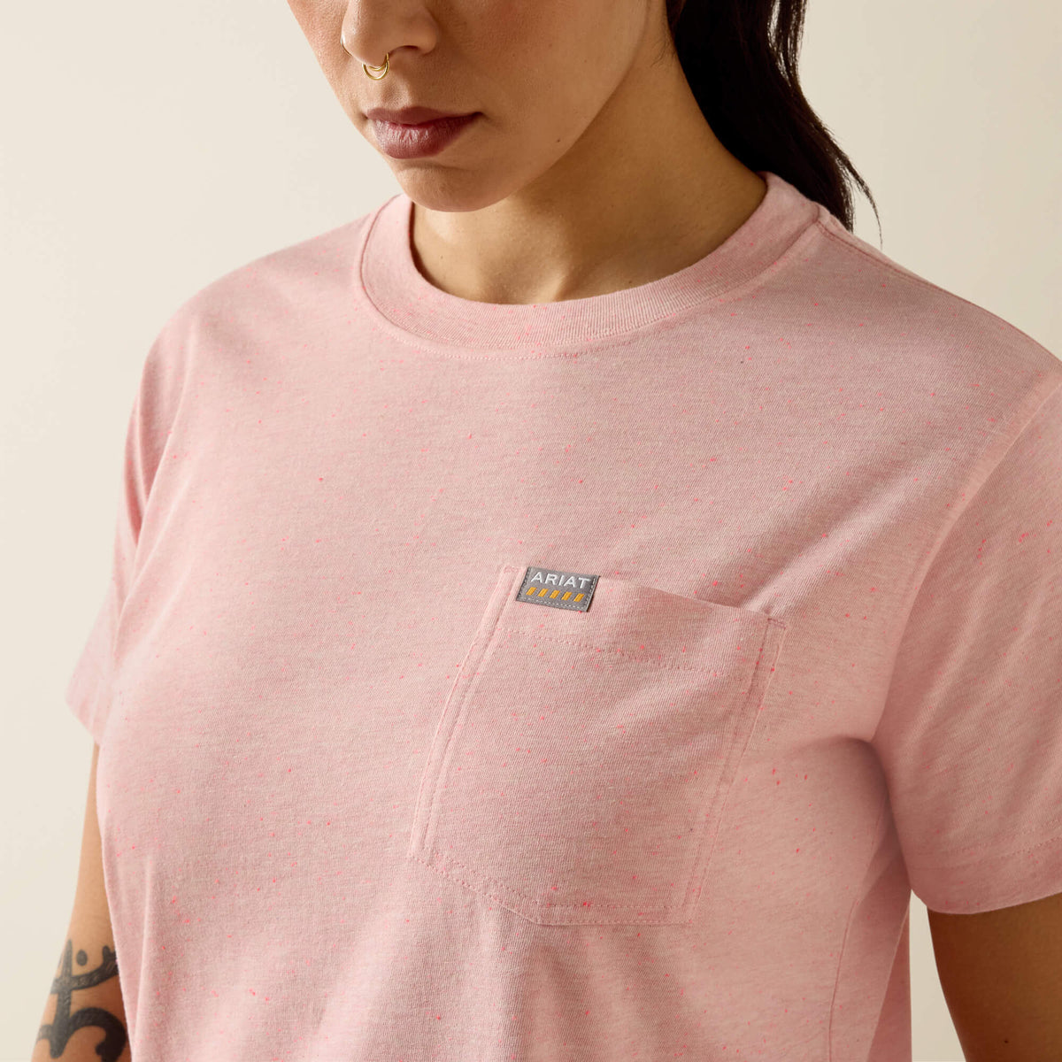 Ariat Hot Sale Rebar Cotton Strong Space Dyed T-Shirt