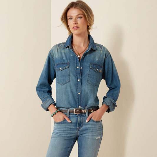 Ariat Best Price Americana Denim Shirt