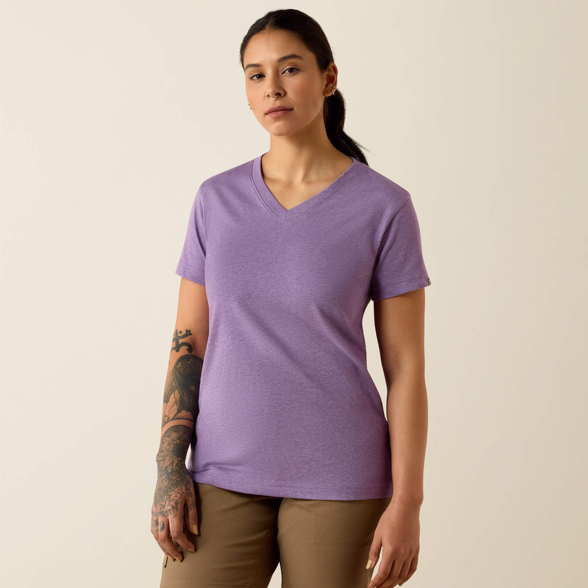 Ariat Customer Favorite Rebar Cotton Strong Standard V-Neck T-Shirt