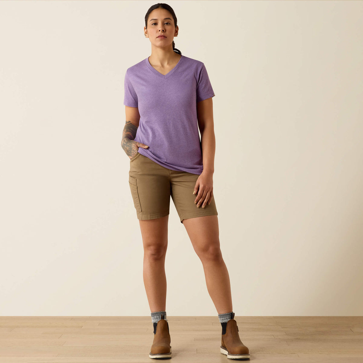 Ariat Customer Favorite Rebar Cotton Strong Standard V-Neck T-Shirt