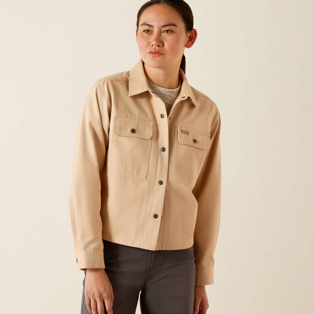 Ariat Essential Rebar Cropped Woven Shirt Jacket
