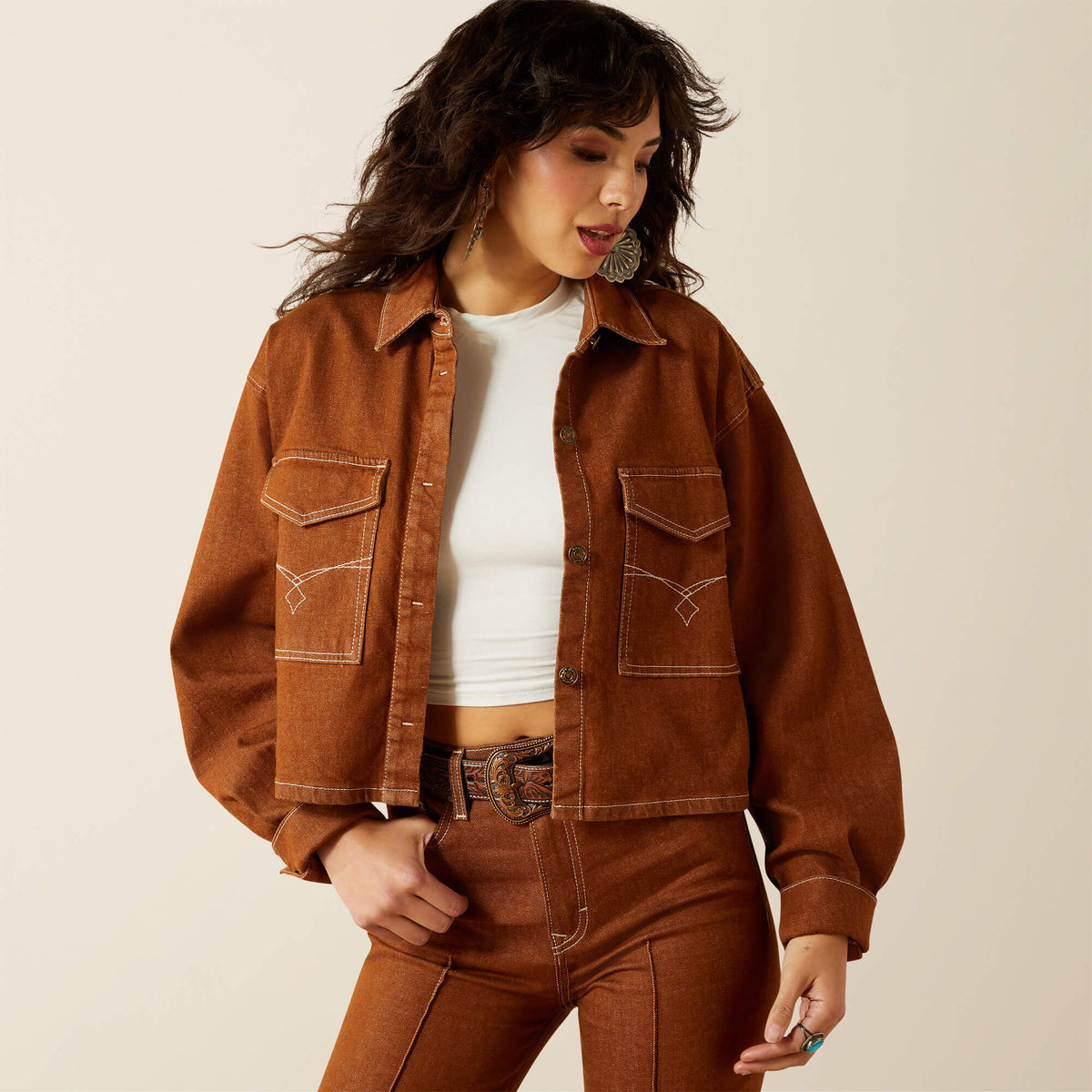 Ariat Special Offer Boxy Cropped Denim Jacket