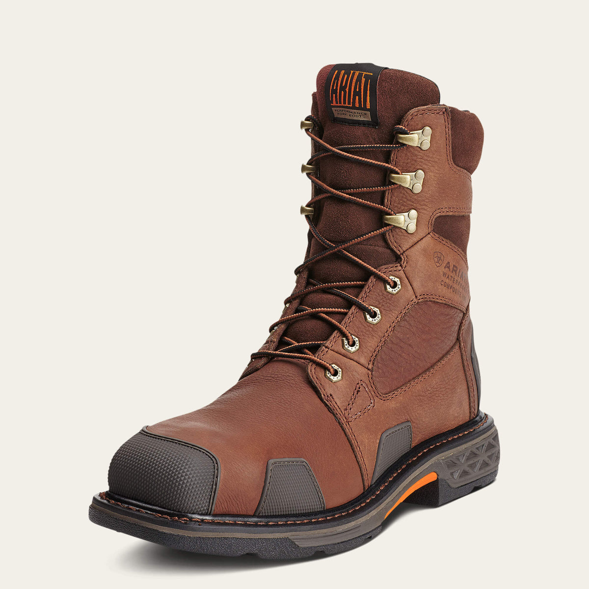 Ariat Recommended OverDrive 8" Wide Square Toe Waterproof Composite Toe Work Boot