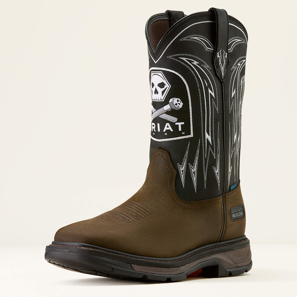 Ariat Smart Buy WorkHog XT Bolt Skull Waterproof Wide Square Toe Work Boot