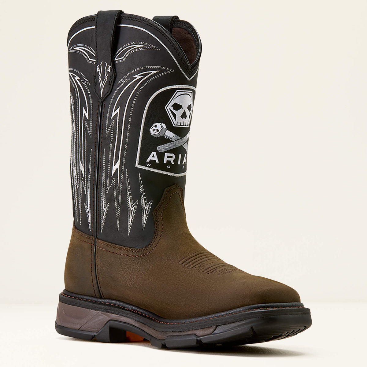 Ariat Smart Buy WorkHog XT Bolt Skull Waterproof Wide Square Toe Work Boot
