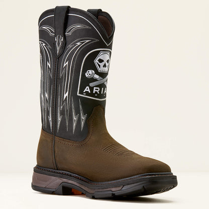 Ariat Smart Buy WorkHog XT Bolt Skull Waterproof Wide Square Toe Work Boot