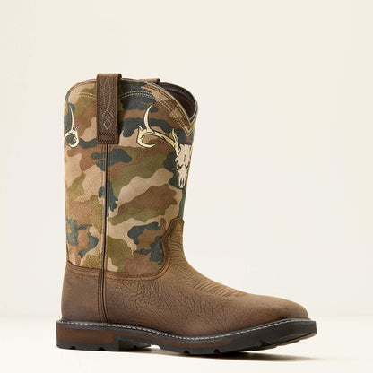 Ariat Best Seller Groundbreaker Antler Waterproof Wide Square Toe Steel Toe Work Boot