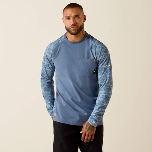 Ariat Latest FR Stretch Camo Baseball T-Shirt