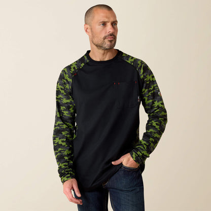 Ariat Latest FR Stretch Camo Baseball T-Shirt